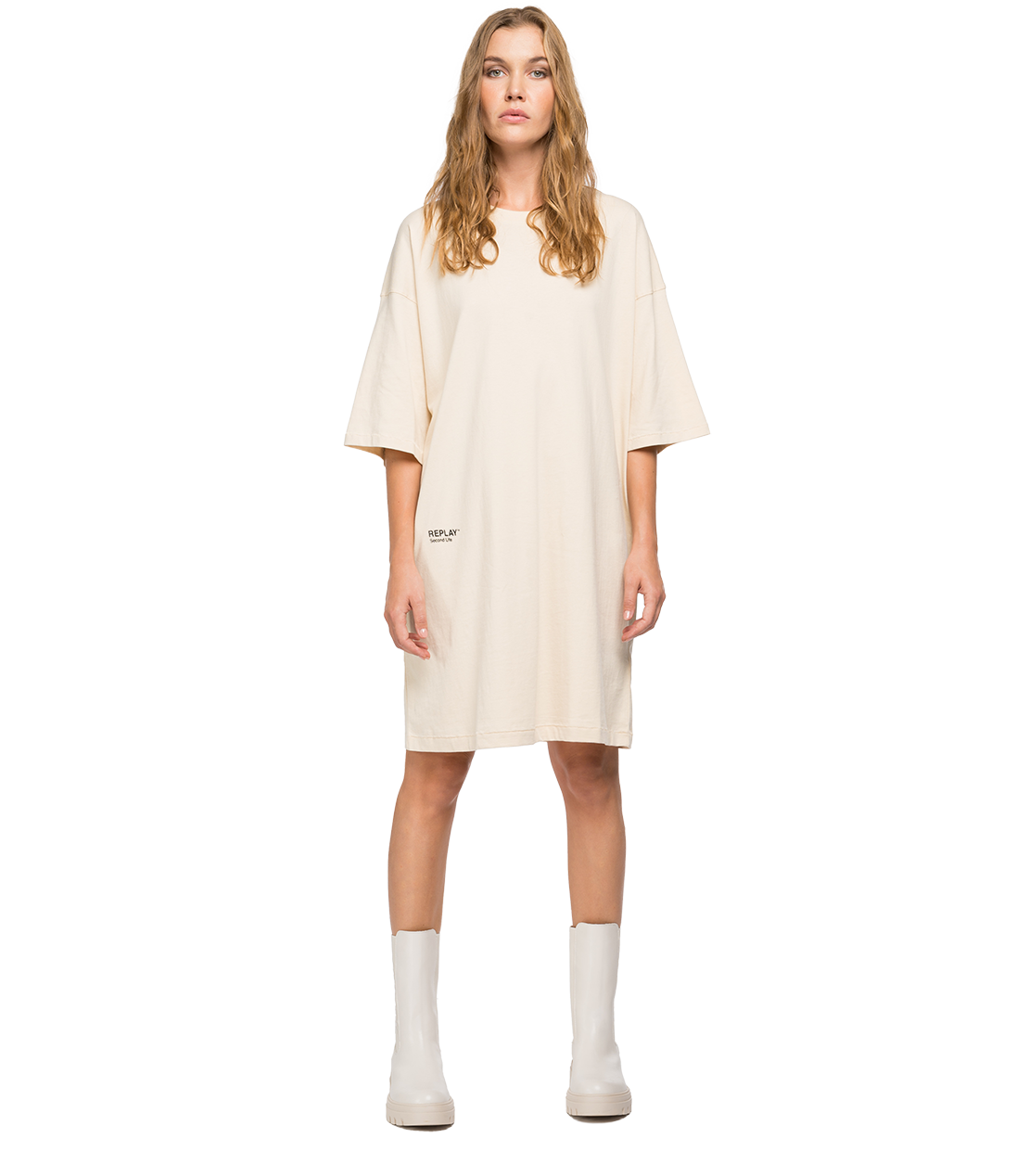 ピースダイオーガニックコットンジャージーオーバーサイズドレス 詳細画像 スキン 1